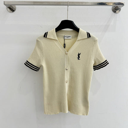 YSL 26S KNIT POLO TOP 493