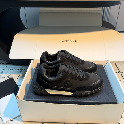 CHANEL 26S CHUNKY SNEAKERS IN BLACK SUEDE