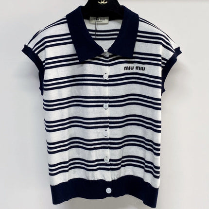 MIUMIU 26S COLLARED TANK TOP 1035