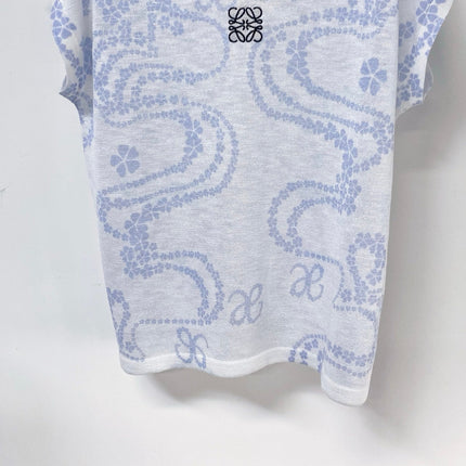 LOEWE 26S SHORT SLEEVE PRINTED KNIT TOP 519