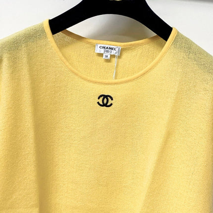 CHANEL 26S CROPPED SHORT-SLEEVED KNIT TOP STYLE 1224