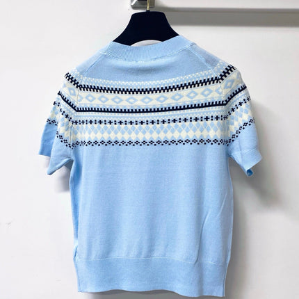 CELINE 26S SHORT-SLEEVE KNIT SWEATER 553