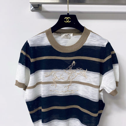 HERMES 26S SHORT-SLEEVE KNIT TOP 683