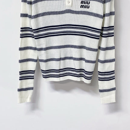 MIUMIU 26S KNIT POLO SWEATER 1468