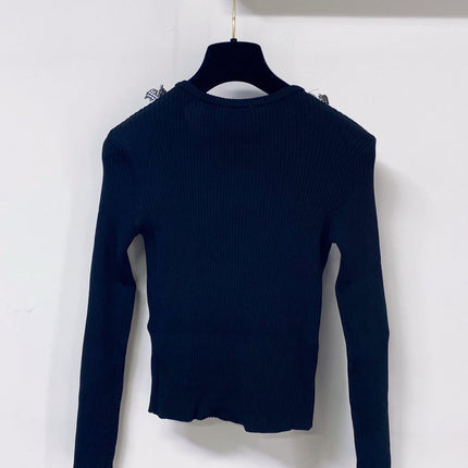 CHANEL 26S RUFFLE KNIT CARDIGAN 1679