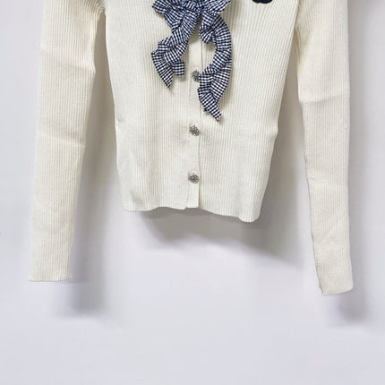CHANEL 26S RUFFLE KNIT CARDIGAN 1678