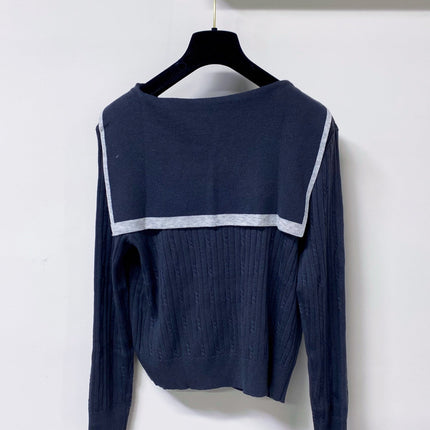 MIUMIU 26S SAILOR COLLAR KNIT CARDIGAN 1487