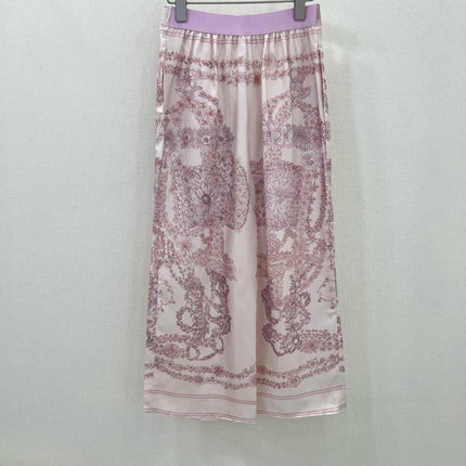 HM PRINTED SILK WIDE-LEG PANTS 269258