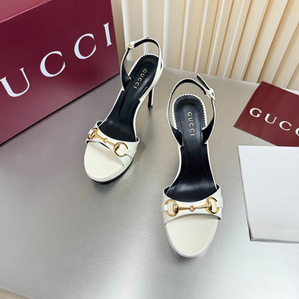 GUCCI 26S SLINGBACK PUMP 105 MM IN CREAM WHITE CALFSKIN