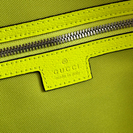 GUCCI CHROMA LARGE DUFFEL BAG 45 LIME GREEN IN GG MONOGRAM CANVAS