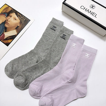 CHANEL 26S CREW SOCKS 395190 (1 BOX)