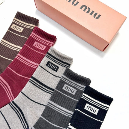 MIUMIU 26S CREW SOCKS 403632 (1 BOX)