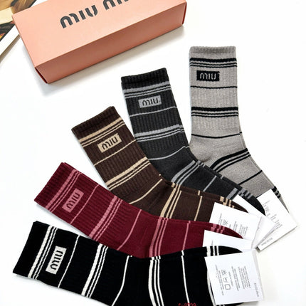 MIUMIU 26S CREW SOCKS 403632 (1 BOX)