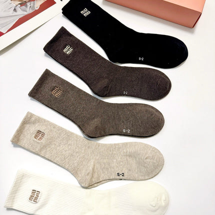 MIUMIU 26S CREW SOCKS 405367 (1 BOX)