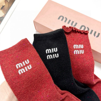MIUMIU 26S CREW SOCKS 407171 (1 BOX)