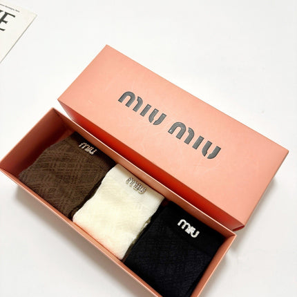 MIUMIU 26S CREW SOCKS 407184 (1 BOX)