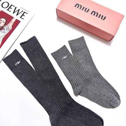 MIUMIU 26S CREW SOCKS 410302 (1 BOX)