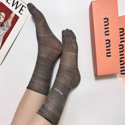 MIUMIU 26S CREW SOCKS 413929 (1 BOX)