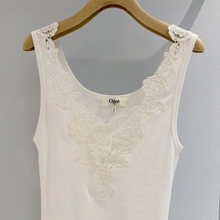 CHLOE 26S LACE COLLAR SLEEVELESS TOP STYLE 33