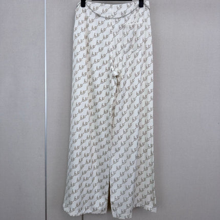 HERMES 26S PRINTED WIDE-LEG TROUSERS 789