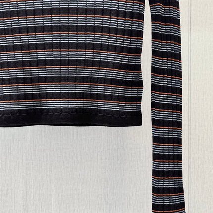 PRADA 26S LONG-SLEEVE KNIT POLO SHIRT 1104