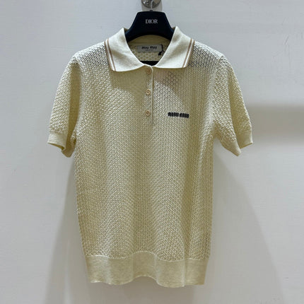 MIUMIU 26S SHORT-SLEEVE POLO SHIRT 1550
