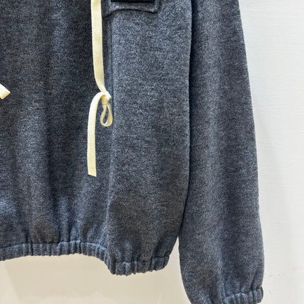 MIUMIU 26S HALF-ZIP SWEATSHIRT 1473