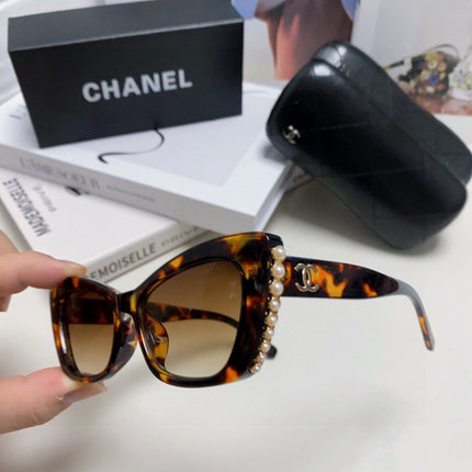 CAT EYE SUNGLASSES 632699 IN HAVANA ACETATE EMBOSSED PEARL