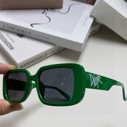 DIOR 26S RECTANGULAR FRAME IN GREEN ACETATE 422575