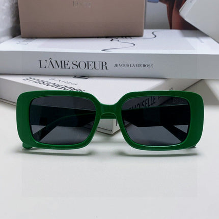 DIOR 26S RECTANGULAR FRAME IN GREEN ACETATE 422575
