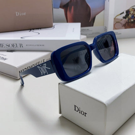 DIOR 26S RECTANGULAR FRAME IN BLUE ACETATE 422576