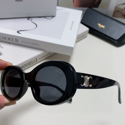 CELINE 26S OVAL FRAME IN BLACK ACETATE 493903