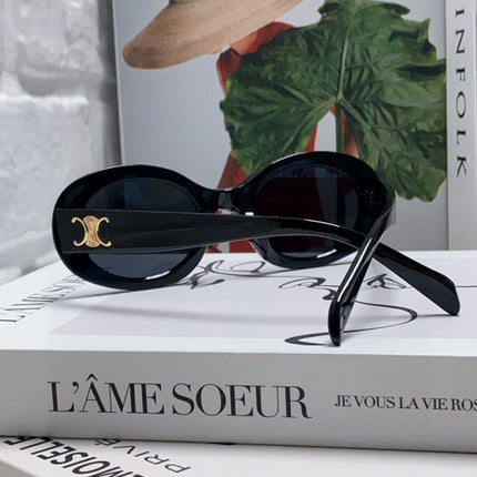 CELINE 26S OVAL FRAME IN BLACK ACETATE 493904