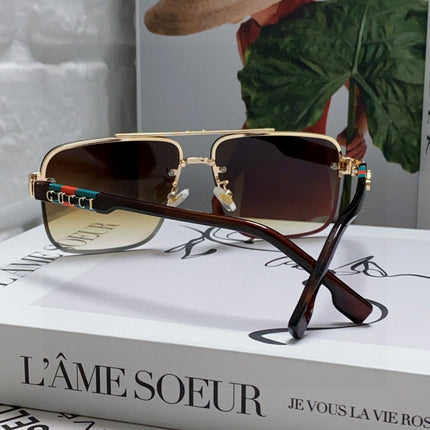 RECTANGULAR FRAME SUNGLASSES 576873 IN METAL