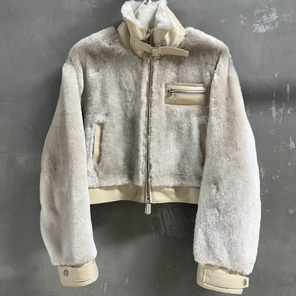 HERMES 26S SHEARLING CROPPED JACKET 837