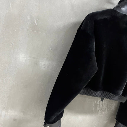 HERMES 26S SHEARLING CROPPED JACKET 836
