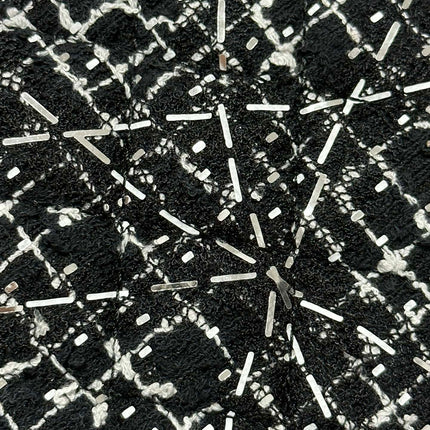 HOBO BAG 23 IN BLACK MIX WHITE TWEED GOLD HARDWARE