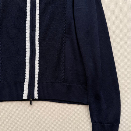MIUMIU 26S ZIP-UP KNIT CARDIGAN 1593