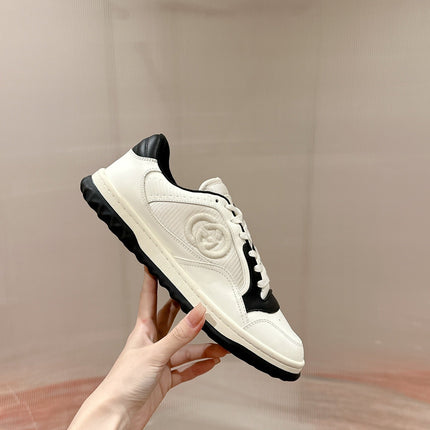 GUCCI 26S SNEAKERS IN WHITE MIX BLACK CALFSKIN