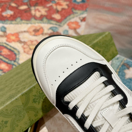 GUCCI 26S SNEAKERS IN WHITE MIX BLACK CALFSKIN