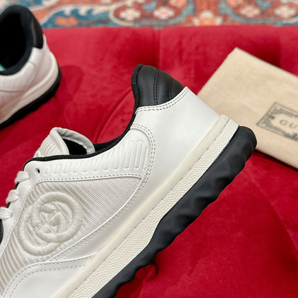 GUCCI 26S SNEAKERS IN WHITE MIX BLACK CALFSKIN
