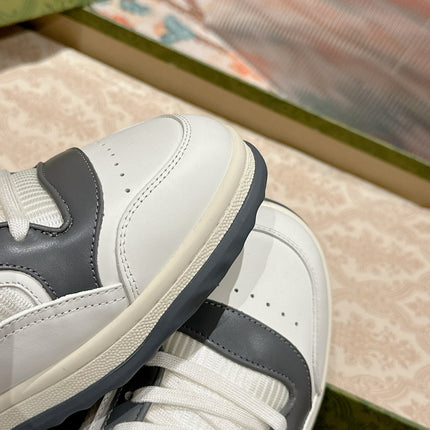 GUCCI 26S SNEAKERS IN WHITE MIX GREY CALFSKIN