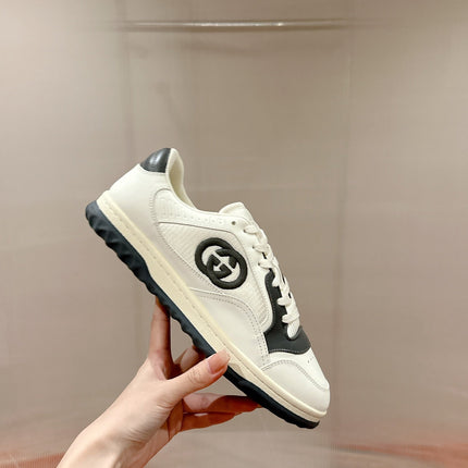 GUCCI 26S SNEAKERS IN WHITE MIX GREY CALFSKIN