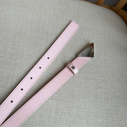 PRADA 25S BELT 20 MM IN LIGHT PINK CALFSKIN 571386