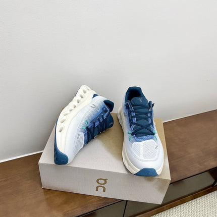 LOEWE 26S CLOUDTILT SNEAKER IN BLUE IVORY RECYCLED POLYESTER