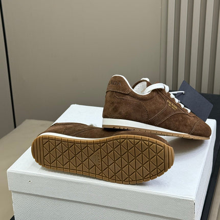 PRADA 25S SNEAKER IN BROWN SUEDE STYLE 9