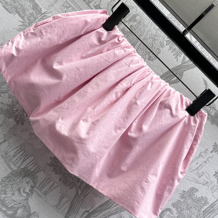 MIUMIU PLEATED DRAWSTRING MINI SKIRT 267800