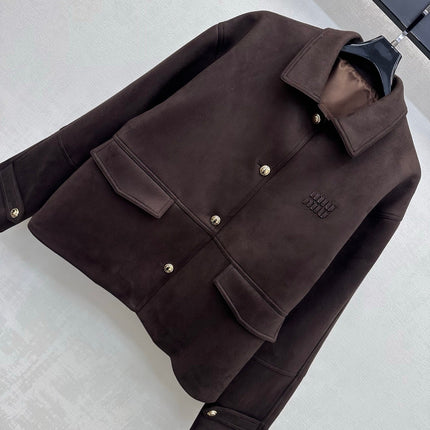 MIUMIU 26S SUEDE NAPPA LEATHER JACKET 1561