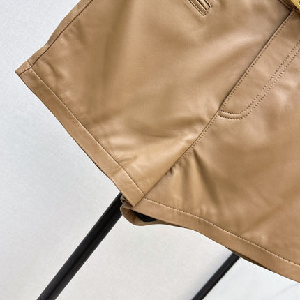 HERMES 26S LEATHER SHORTS 791