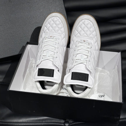 CC OTHER PLAID PATTERNS CASUAL STYLE WHITE SUEDE